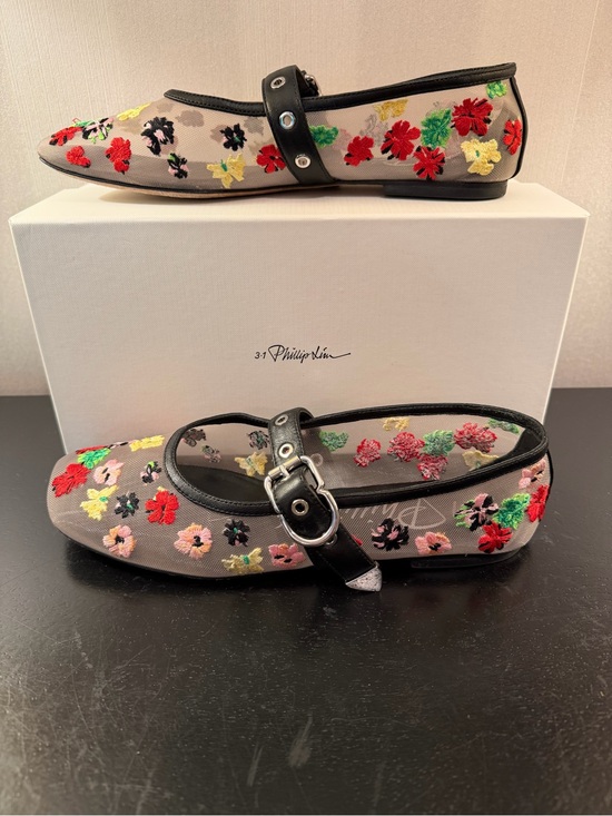 3.1 Phillip Lim Shoes - 3.1 Phillip Lim Floral Embroidered Mary Jane Flats